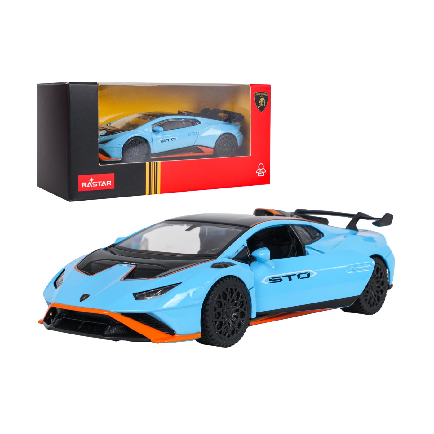 Metal Car 1:43 Lamborghini Huracan STO Blue RASTAR