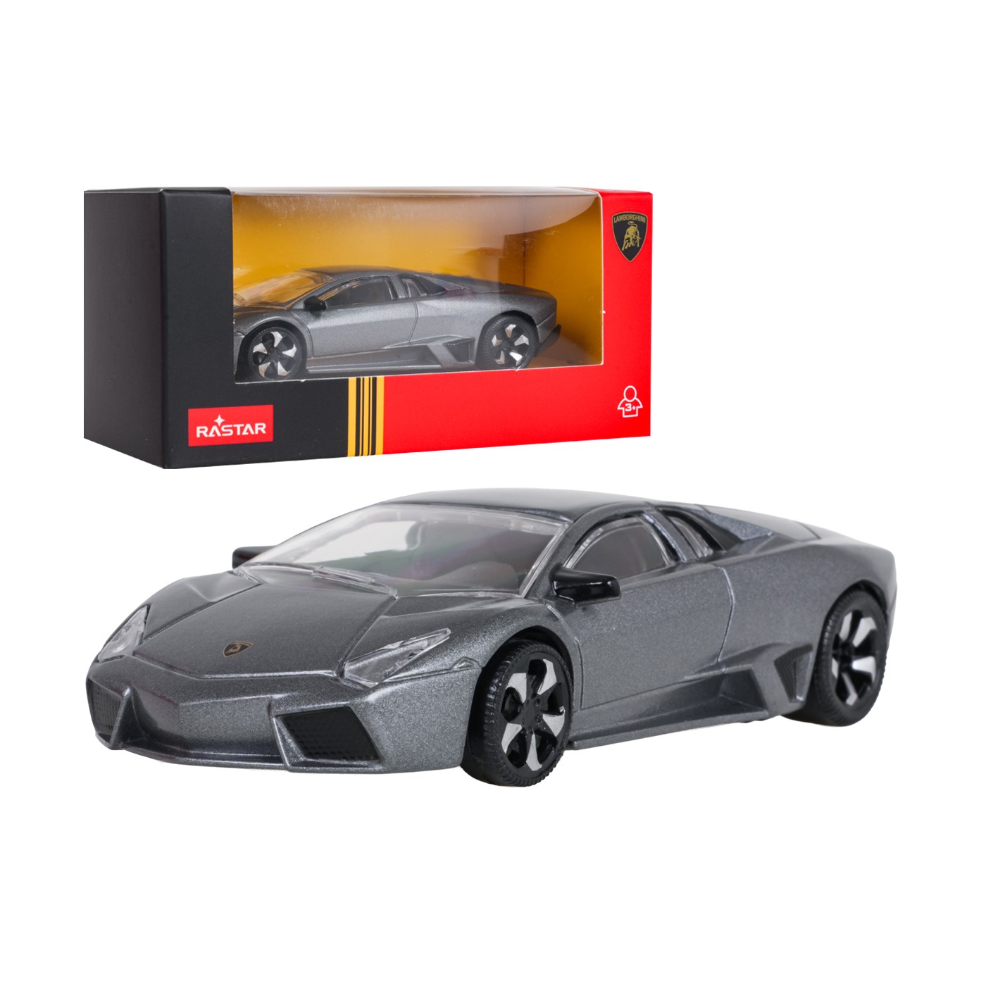 Metal Car 1:43 Lamborghini Reventon Gray RASTAR