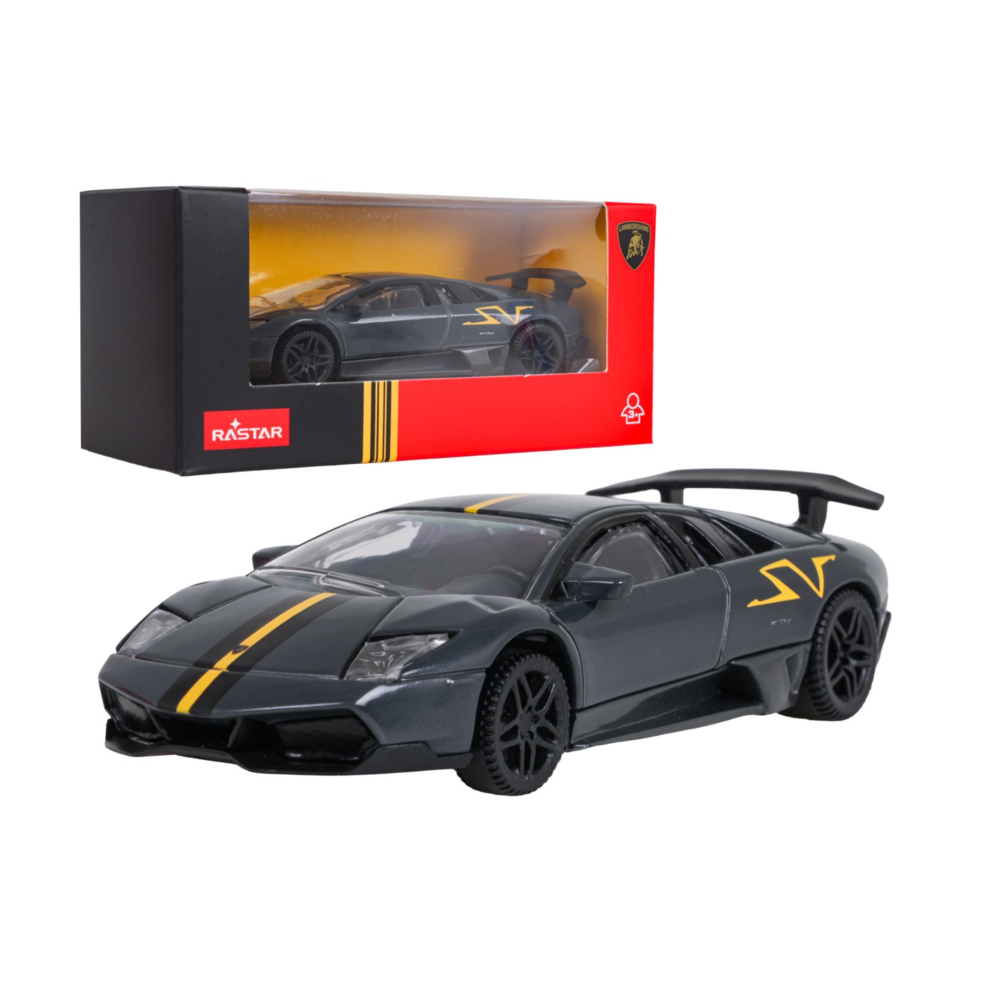 Metal Car 1:43 Murcielago LP 670-4 SV Superveloce Gray RASTAR