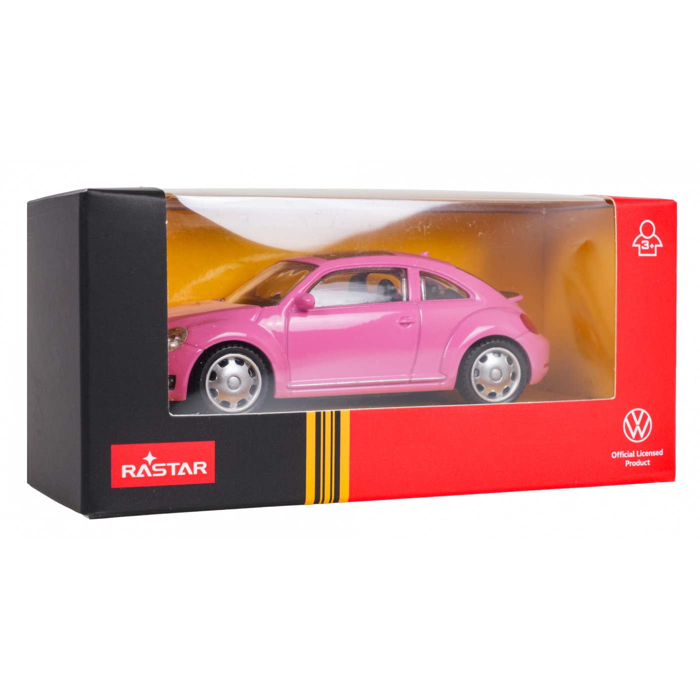Metal Car 1:43 Volkswagen Beetle Pink RASTAR