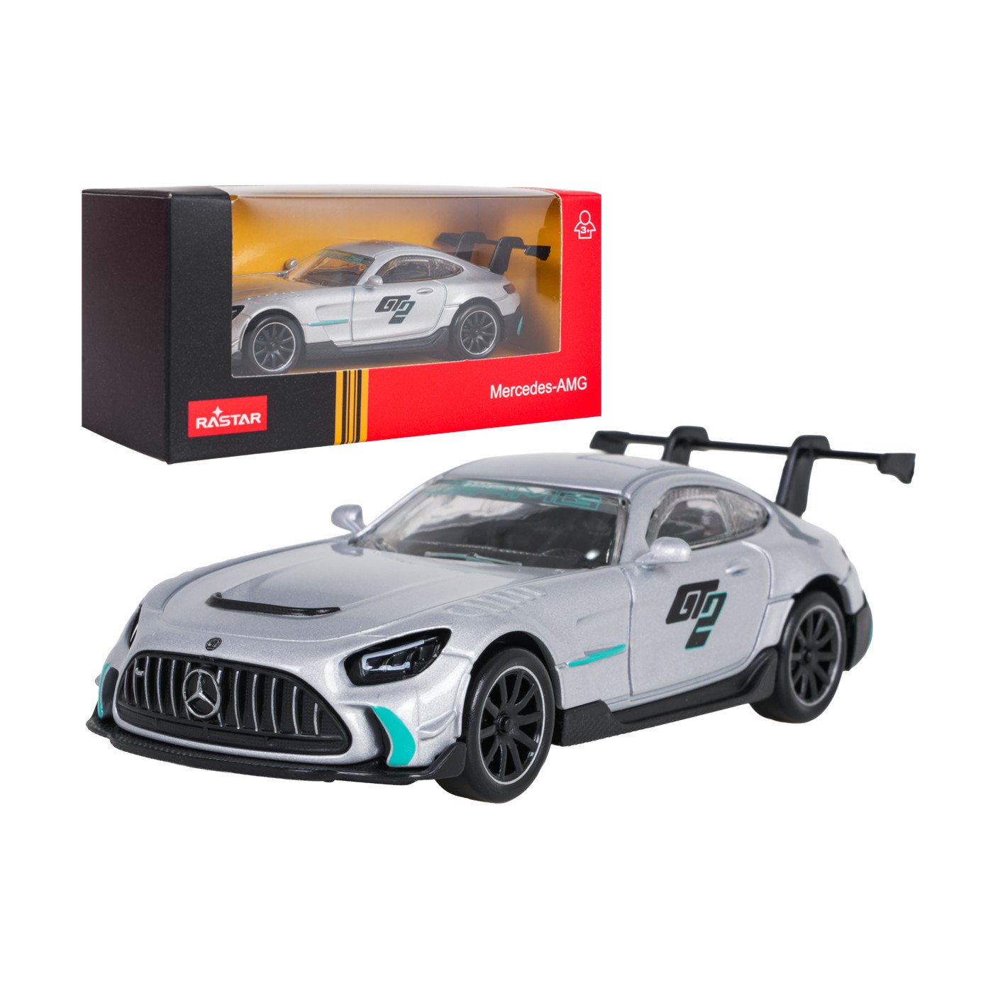 Metal Car 1:43 Mercedes-AMG GT2 Silver RASTAR