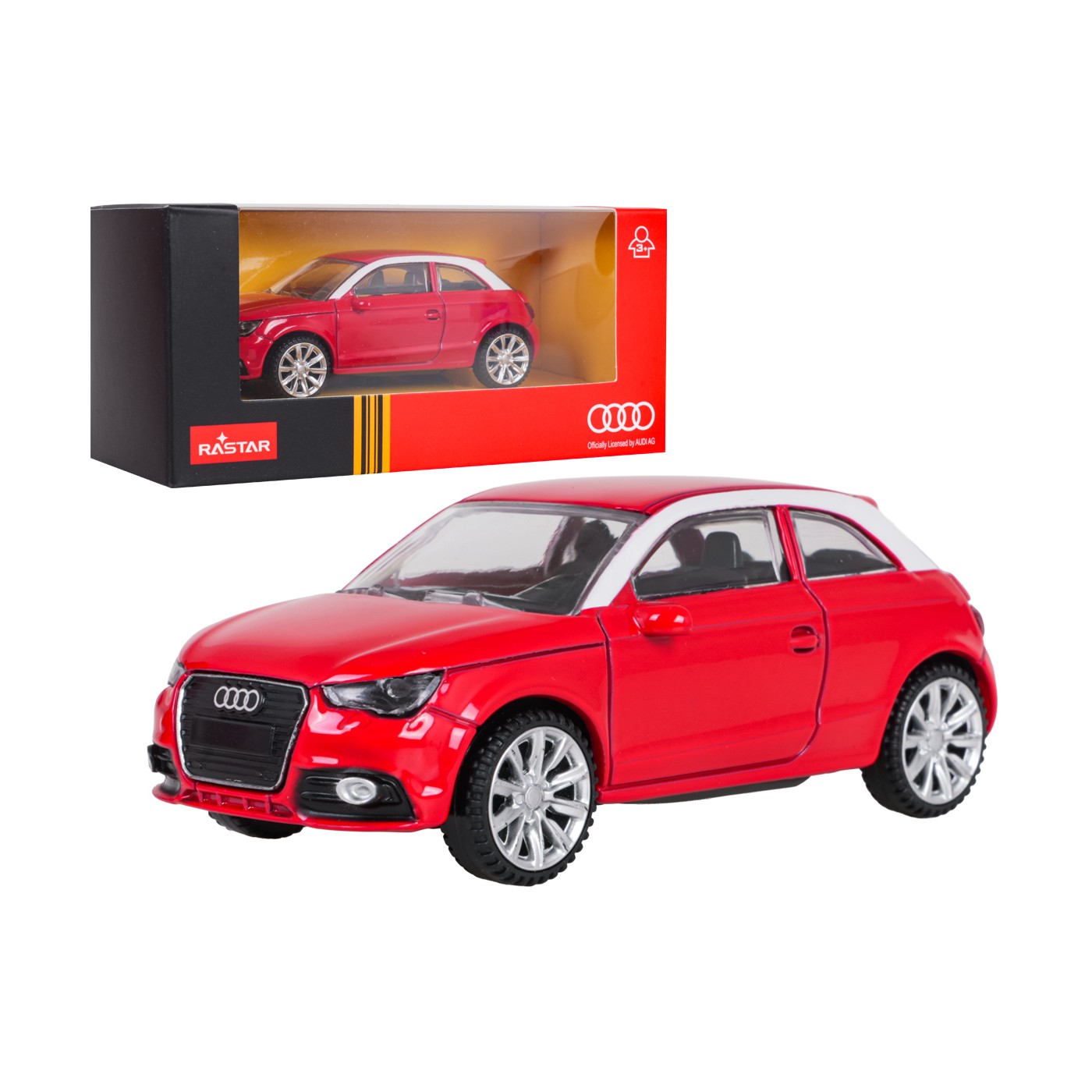 Metal Car 1:43 Audi A1 Red RASTAR