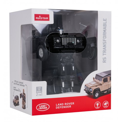 Metal Car/Robot 2in1 1:32 Land Rover Defender Black RASTAR