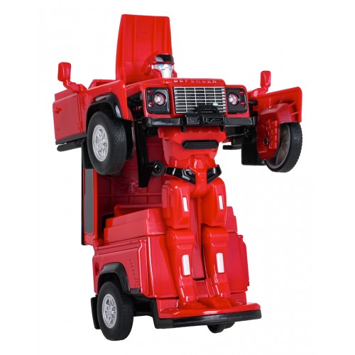 Metal Car/Robot 2in1 1:32 Land Rover Defender Red RASTAR
