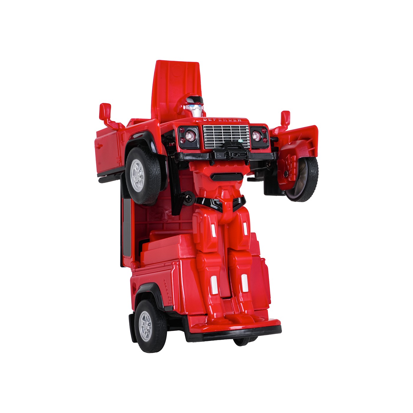 Metal Car/Robot 2in1 1:32 Land Rover Defender Red RASTAR