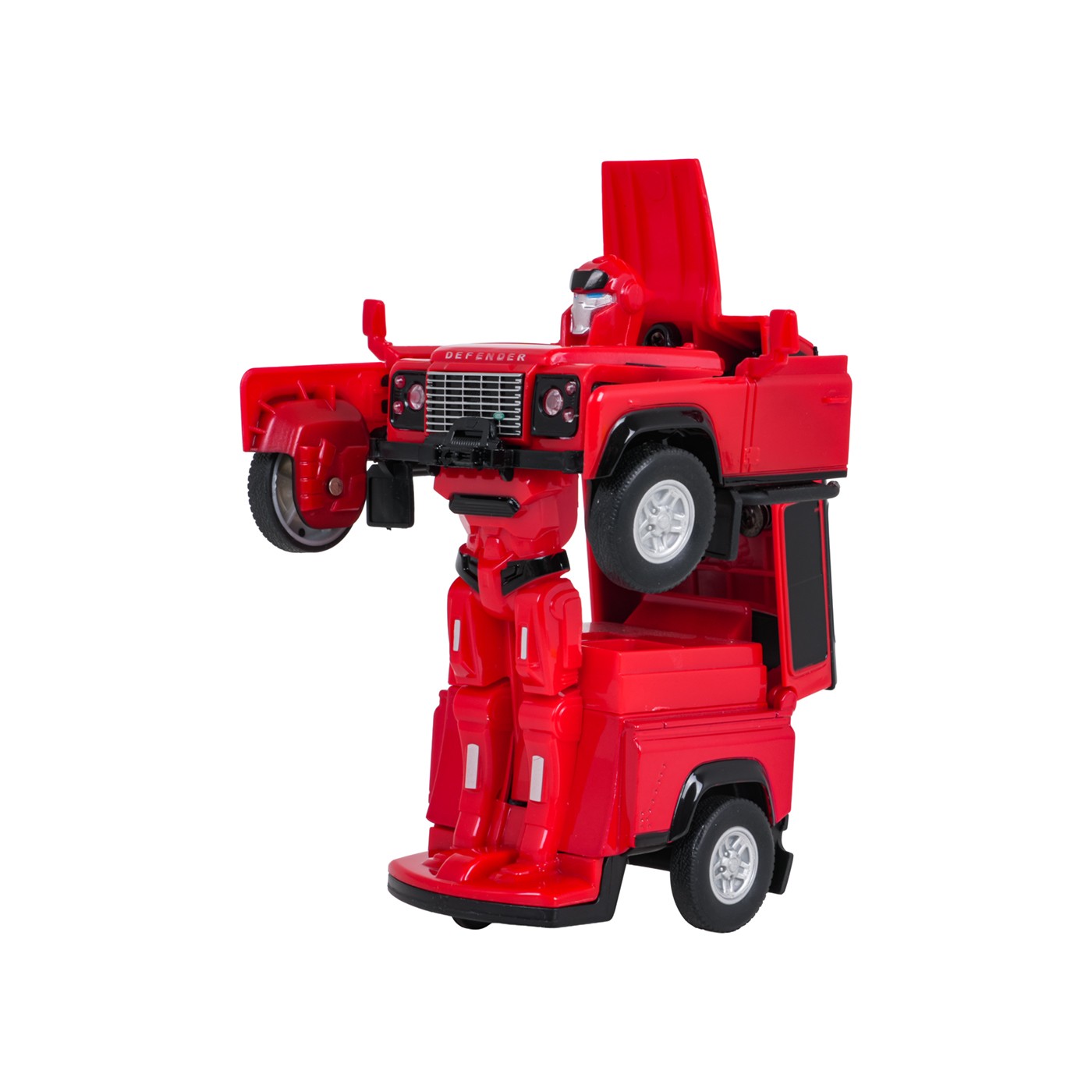 Metal Car/Robot 2in1 1:32 Land Rover Defender Red RASTAR