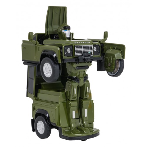 Metal Car/Robot 2in1 1:32 Land Rover Defender Green RASTAR