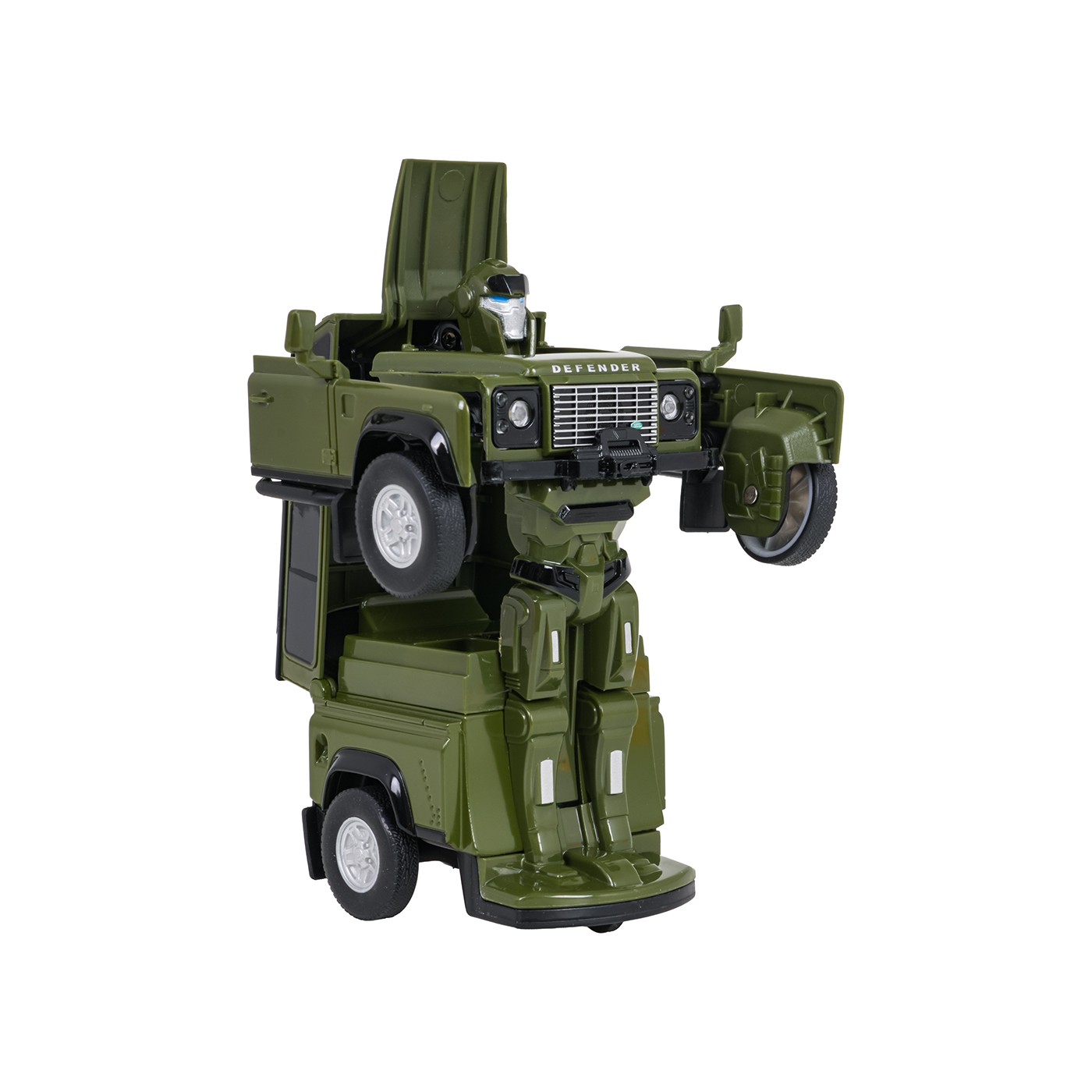 Metal Car/Robot 2in1 1:32 Land Rover Defender Green RASTAR