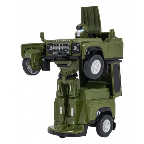 Metal Car/Robot 2in1 1:32 Land Rover Defender Green RASTAR