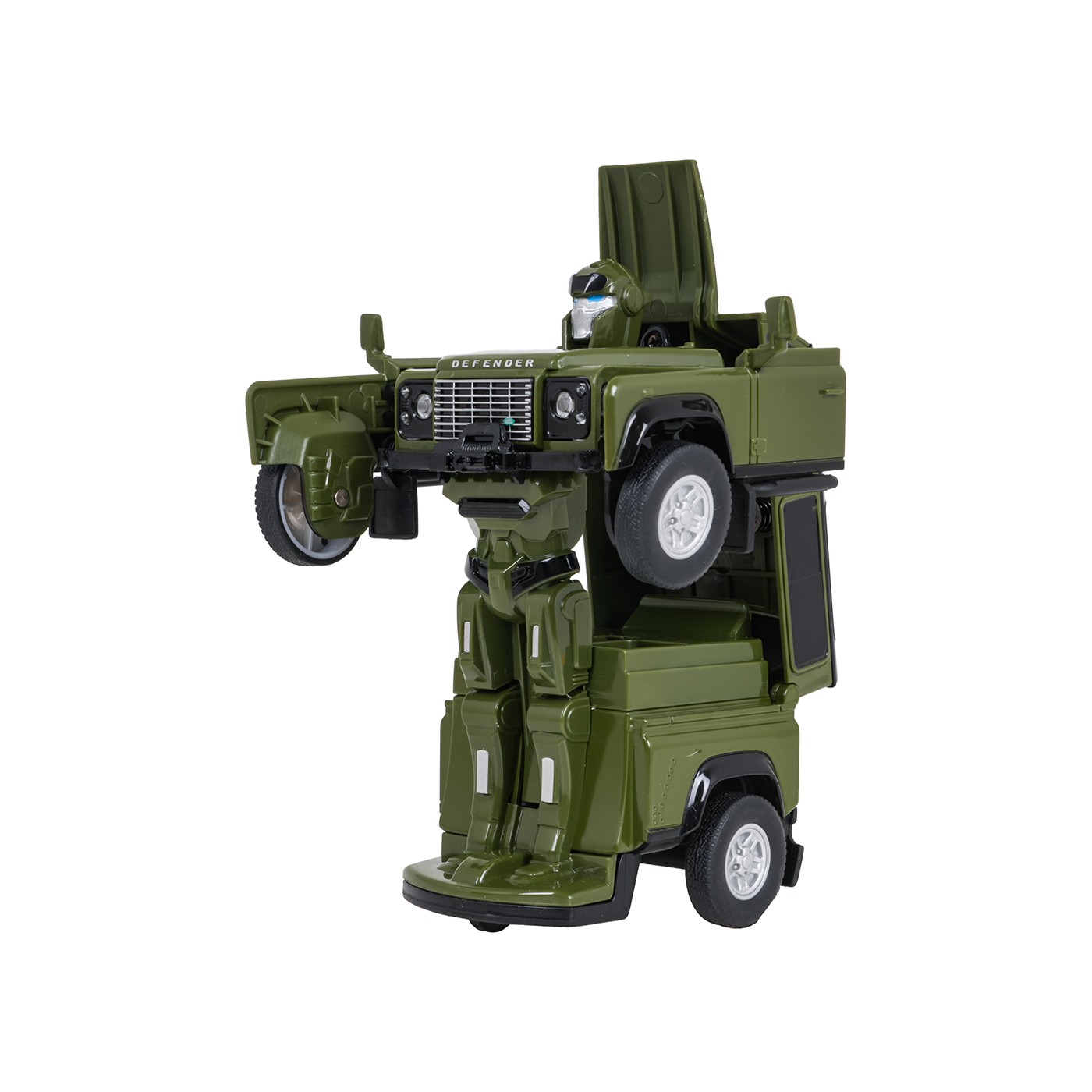 Metal Car/Robot 2in1 1:32 Land Rover Defender Green RASTAR
