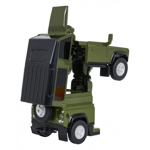 Metal Car/Robot 2in1 1:32 Land Rover Defender Green RASTAR