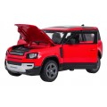 Metal Car 1:24 Land Rover Defender 90 Red RASTAR