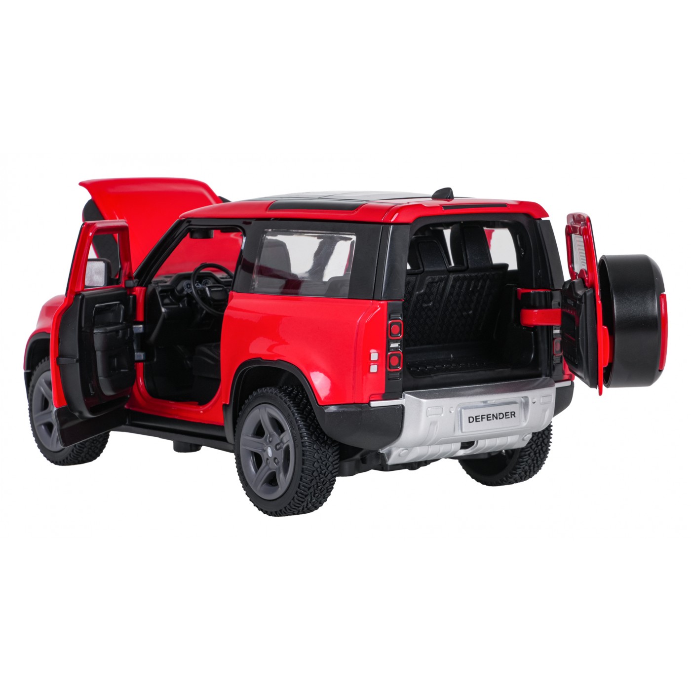 Metal Car 1:24 Land Rover Defender 90 Red RASTAR