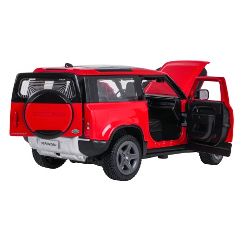 Metal Car 1:24 Land Rover Defender 90 Red RASTAR