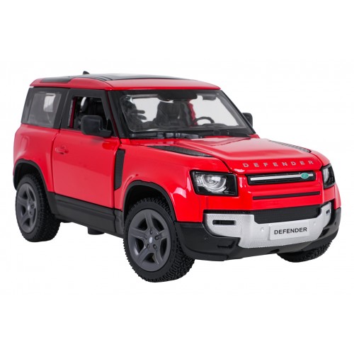 Metal Car 1:24 Land Rover Defender 90 Red RASTAR