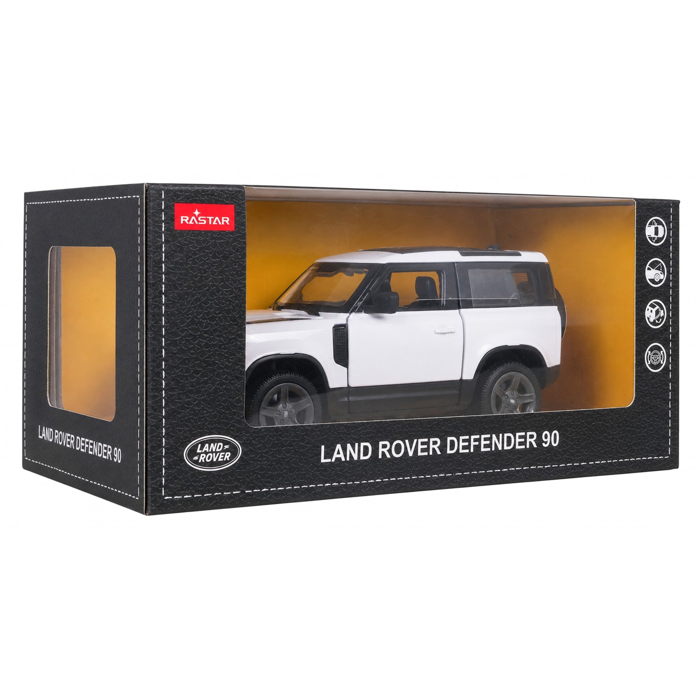 Metal Car 1:24 Land Rover Defender 90 White RASTAR