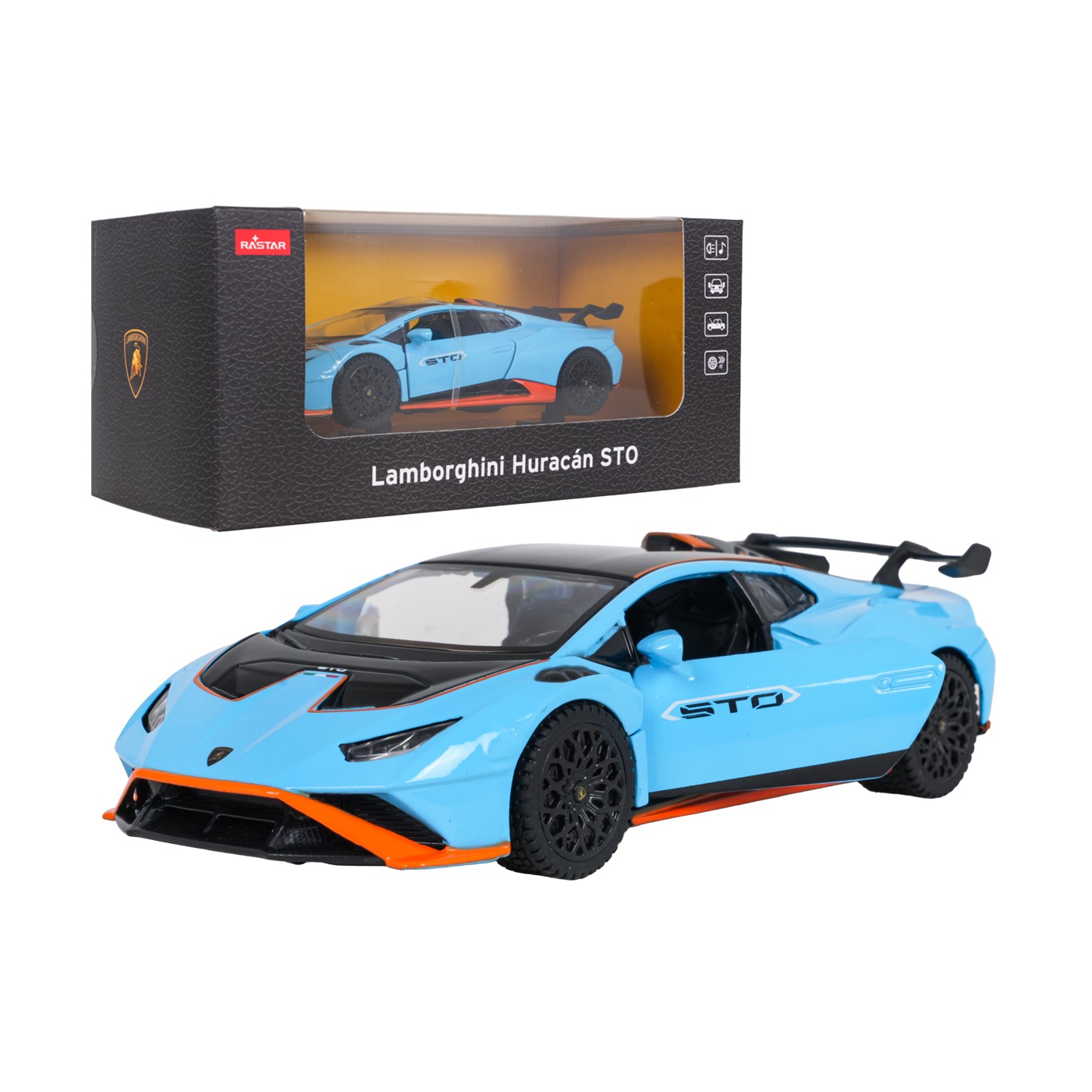 Metal Car 1:32 Lamborghini Huracan STO Blue RASTAR