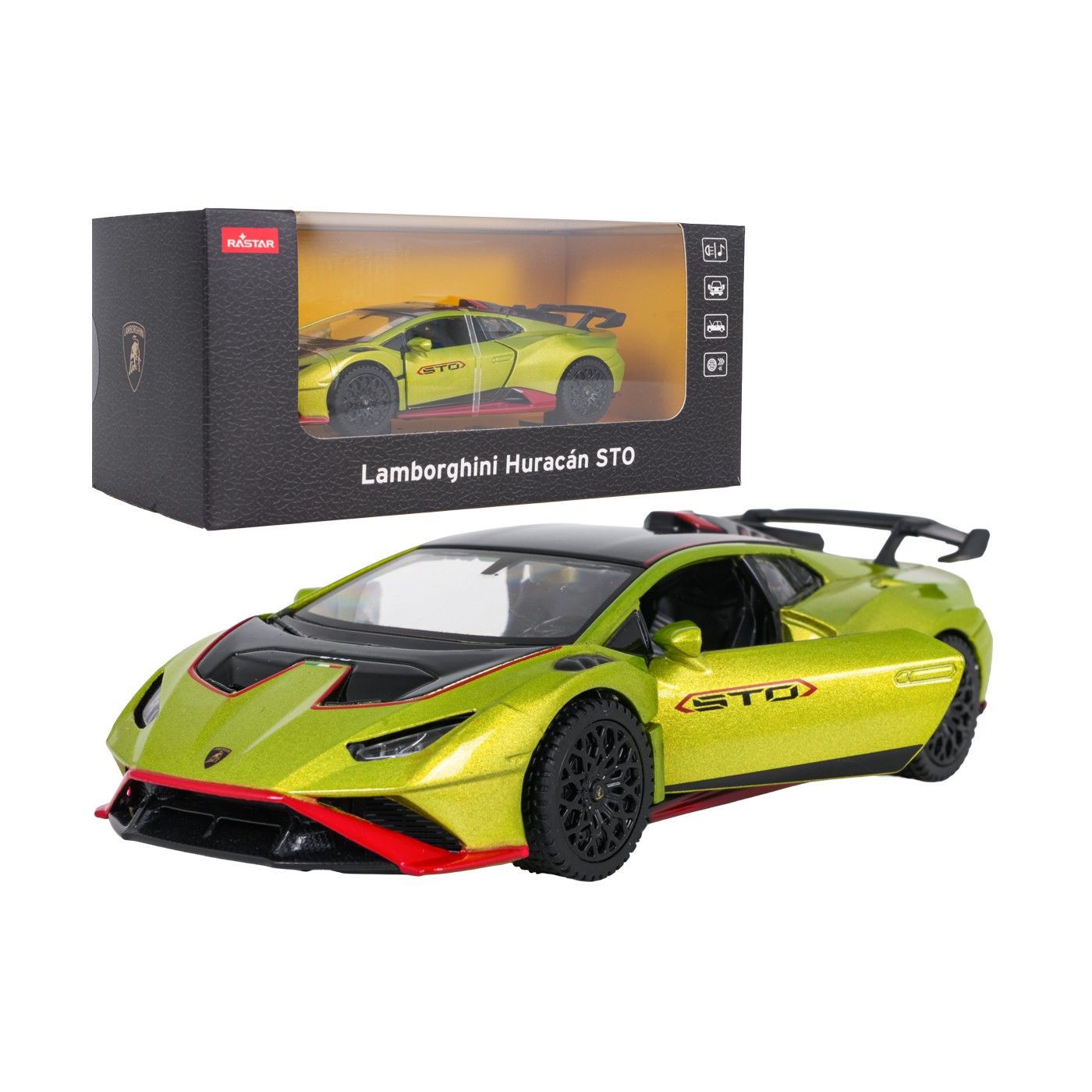 Metal Car 1:32 Lamborghini Huracan STO Green RASTAR