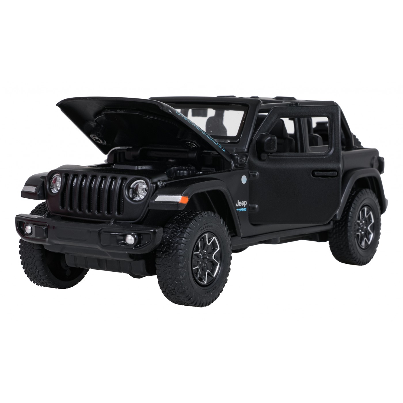 Metal Car 1:32 Jeep Wrangler Rubicon Black RASTAR