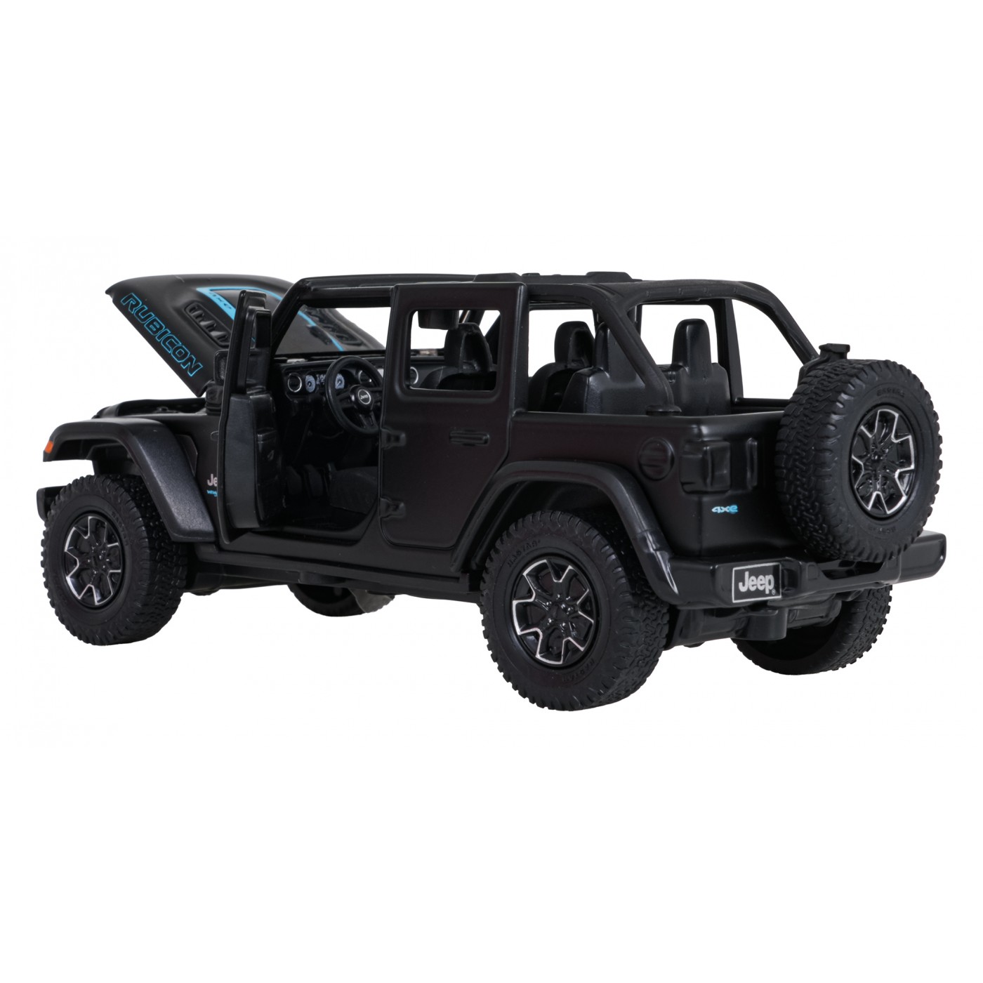 Metal Car 1:32 Jeep Wrangler Rubicon Black RASTAR