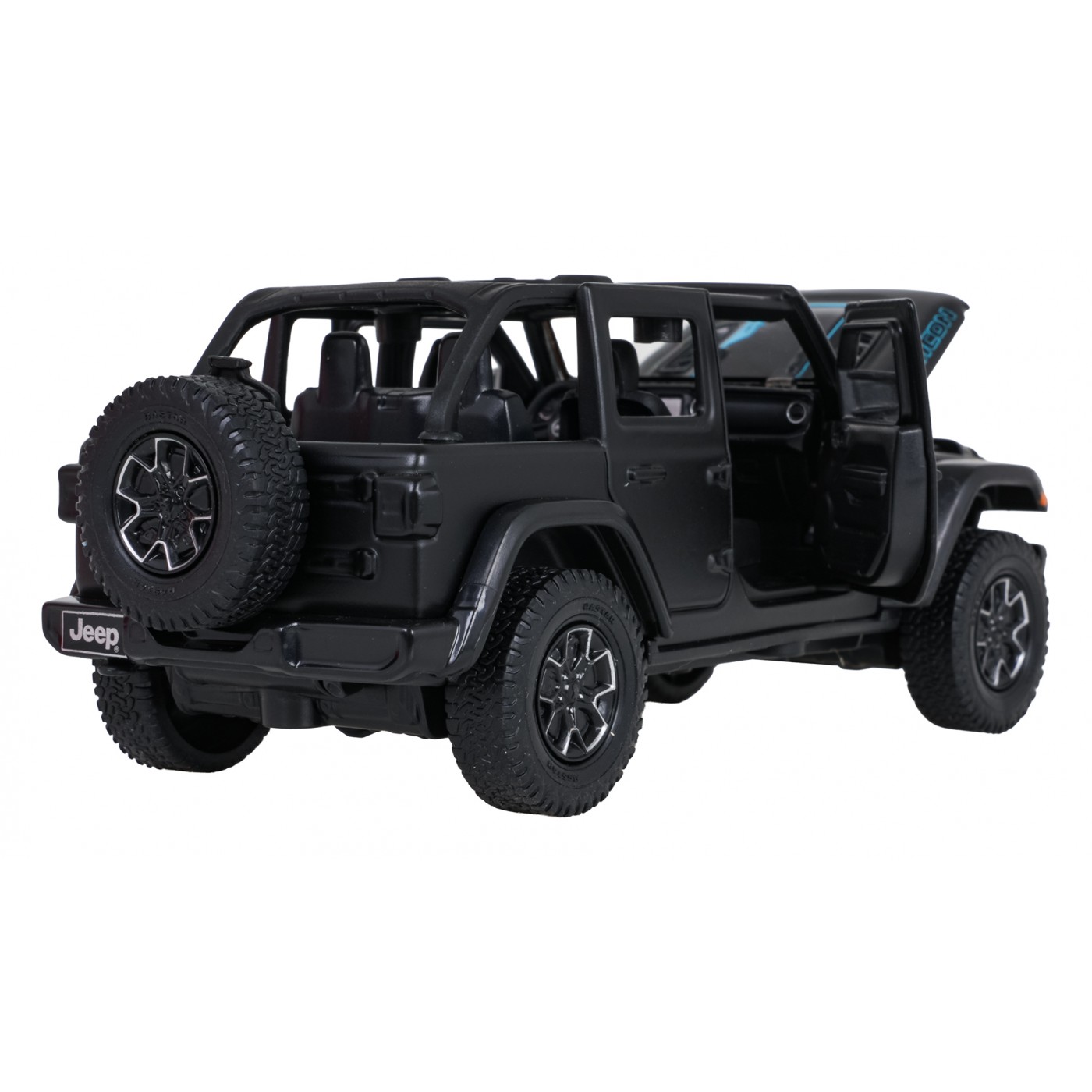 Metal Car 1:32 Jeep Wrangler Rubicon Black RASTAR