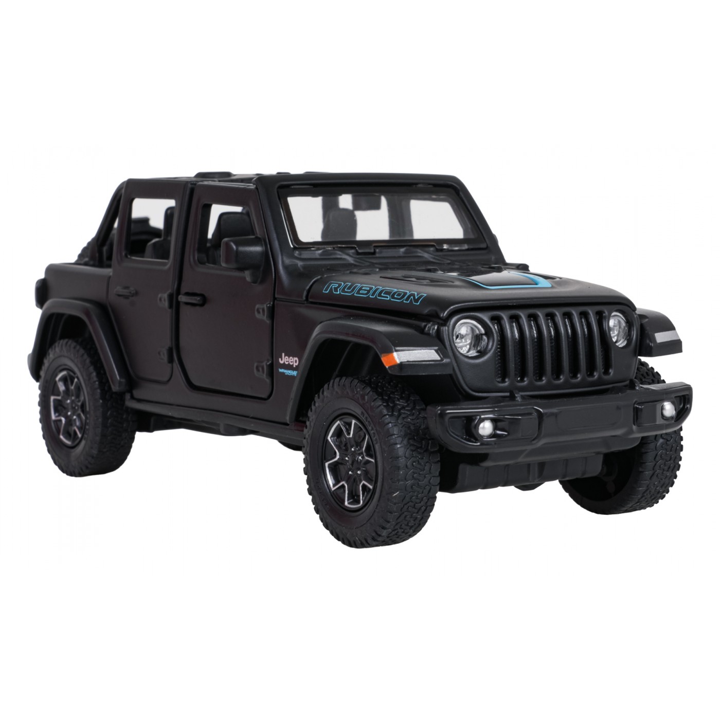 Metal Car 1:32 Jeep Wrangler Rubicon Black RASTAR