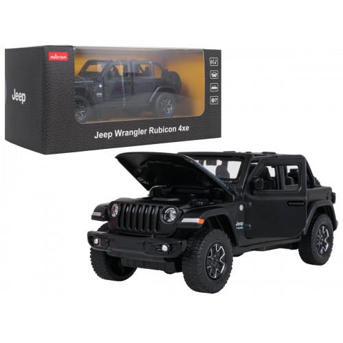 Metal Car 1:32 Jeep Wrangler Rubicon Black RASTAR