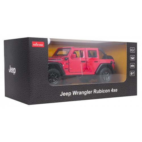 Metal Car 1:32 Jeep Wrangler Rubicon Red RASTAR
