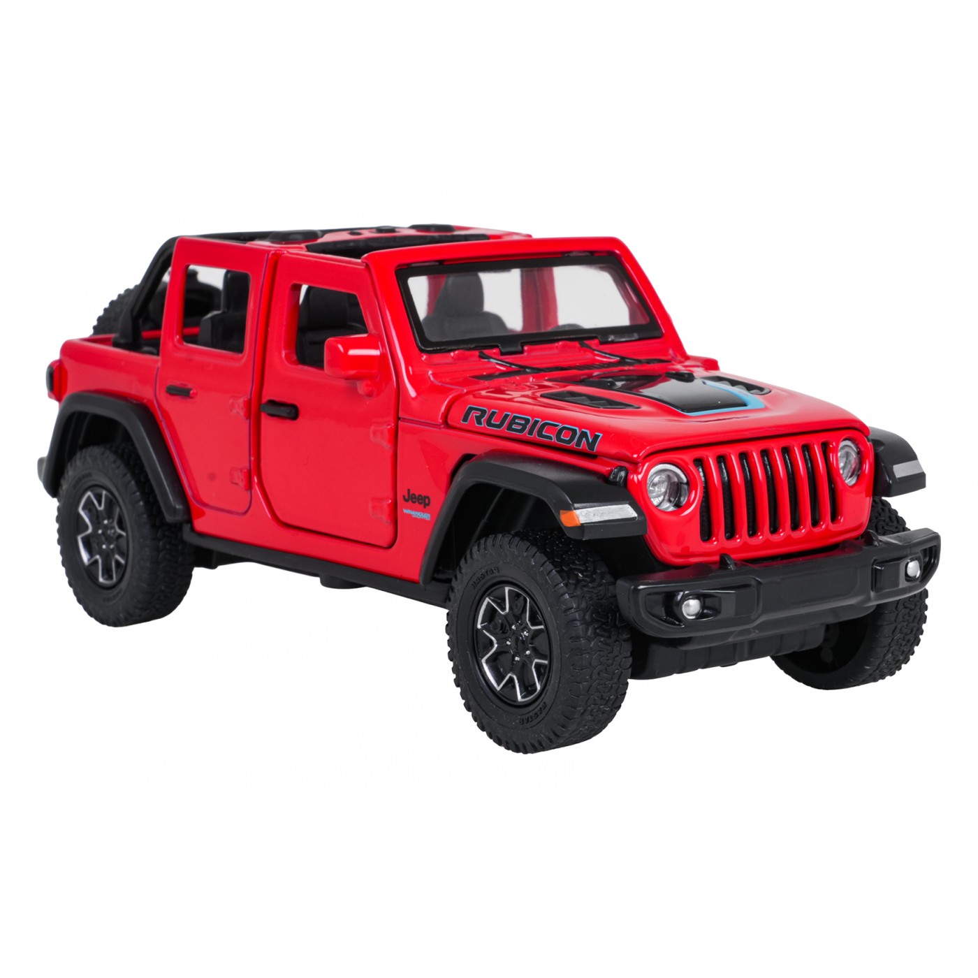 Metal Car 1:32 Jeep Wrangler Rubicon Red RASTAR
