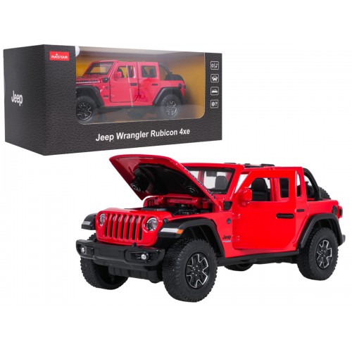 Metal Car 1:32 Jeep Wrangler Rubicon Red RASTAR