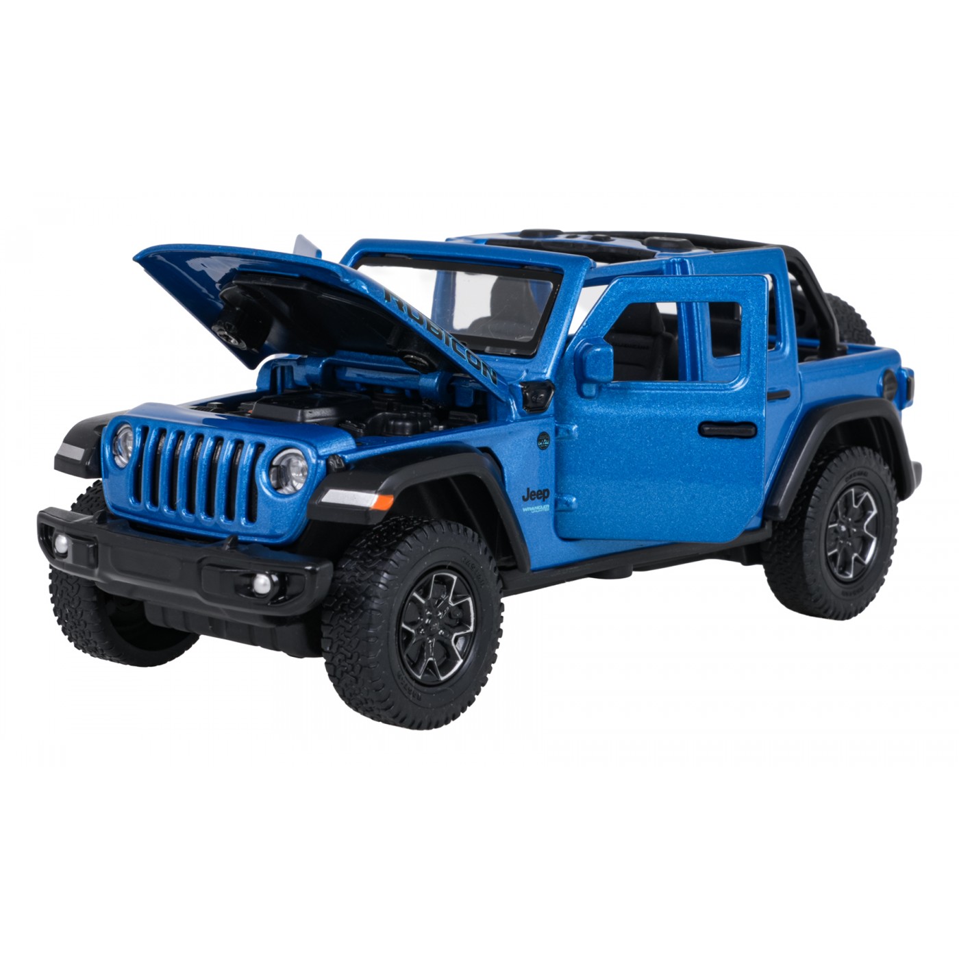 Metal Car 1:32 Jeep Wrangler Rubicon Blue RASTAR