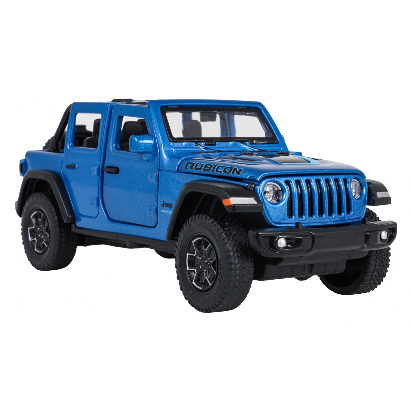 Metal Car 1:32 Jeep Wrangler Rubicon Blue RASTAR