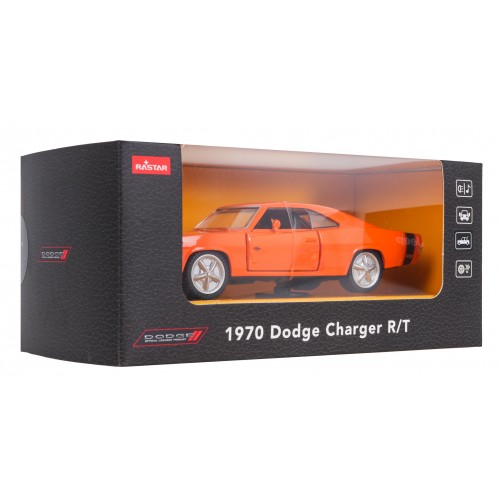 Metal Car 1:36 1970 Dodge Charger R/T Orange RASTAR