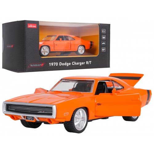 Metal Car 1:36 1970 Dodge Charger R/T Orange RASTAR