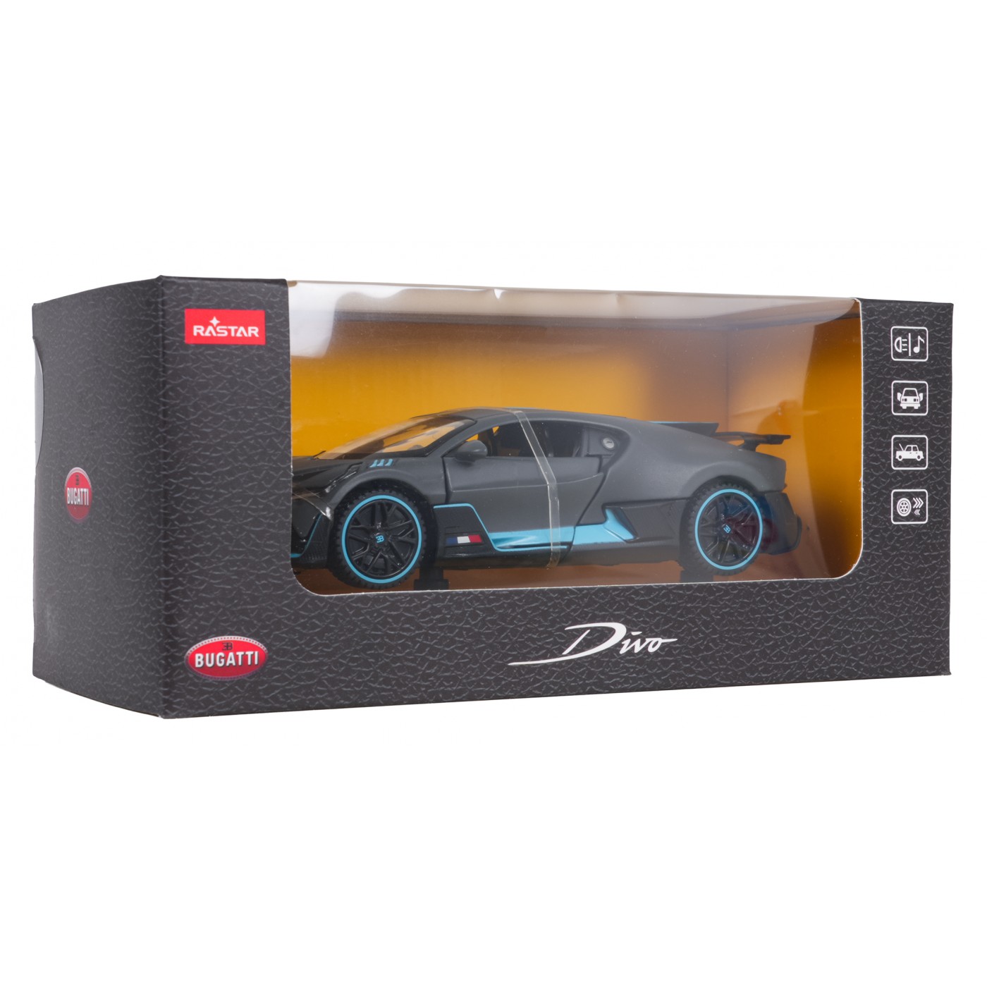 Metal Car 1:32 Bugatti Divo Gray RASTAR