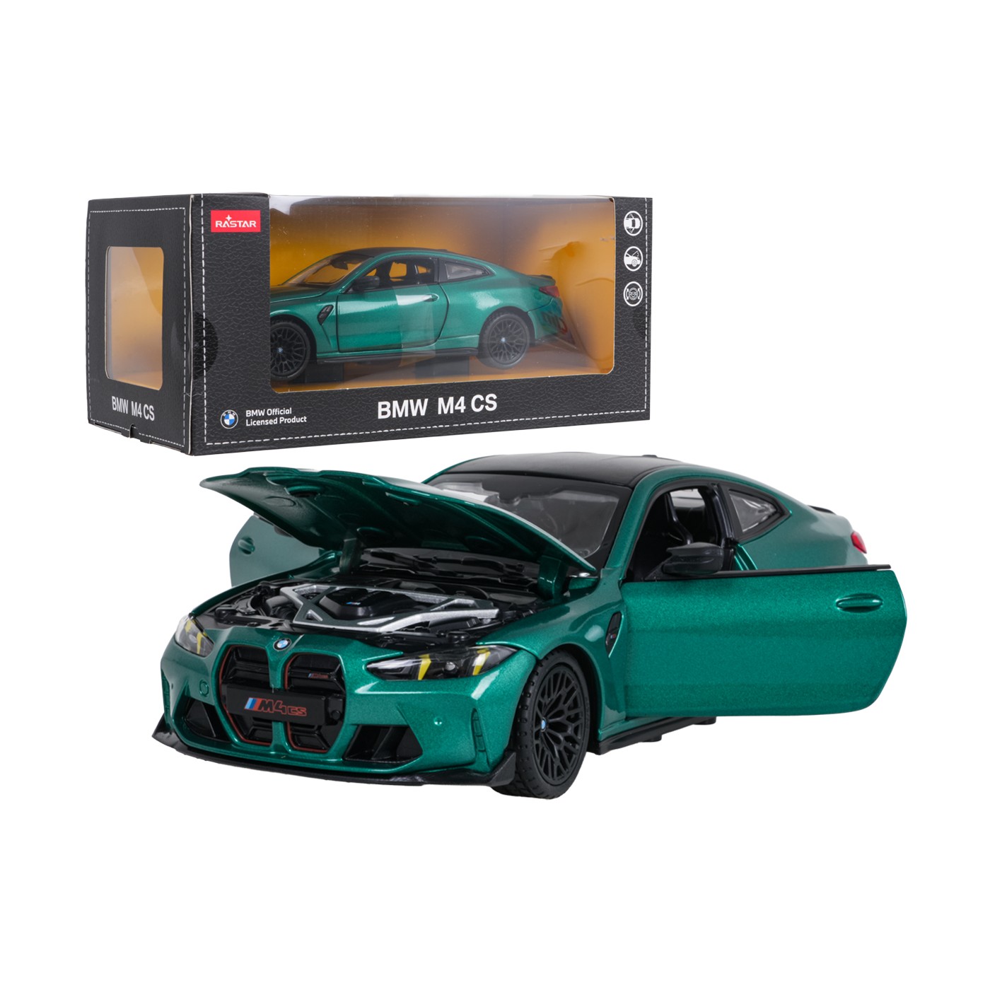 Metal Car 1:24 BMW M4 CS Green RASTAR