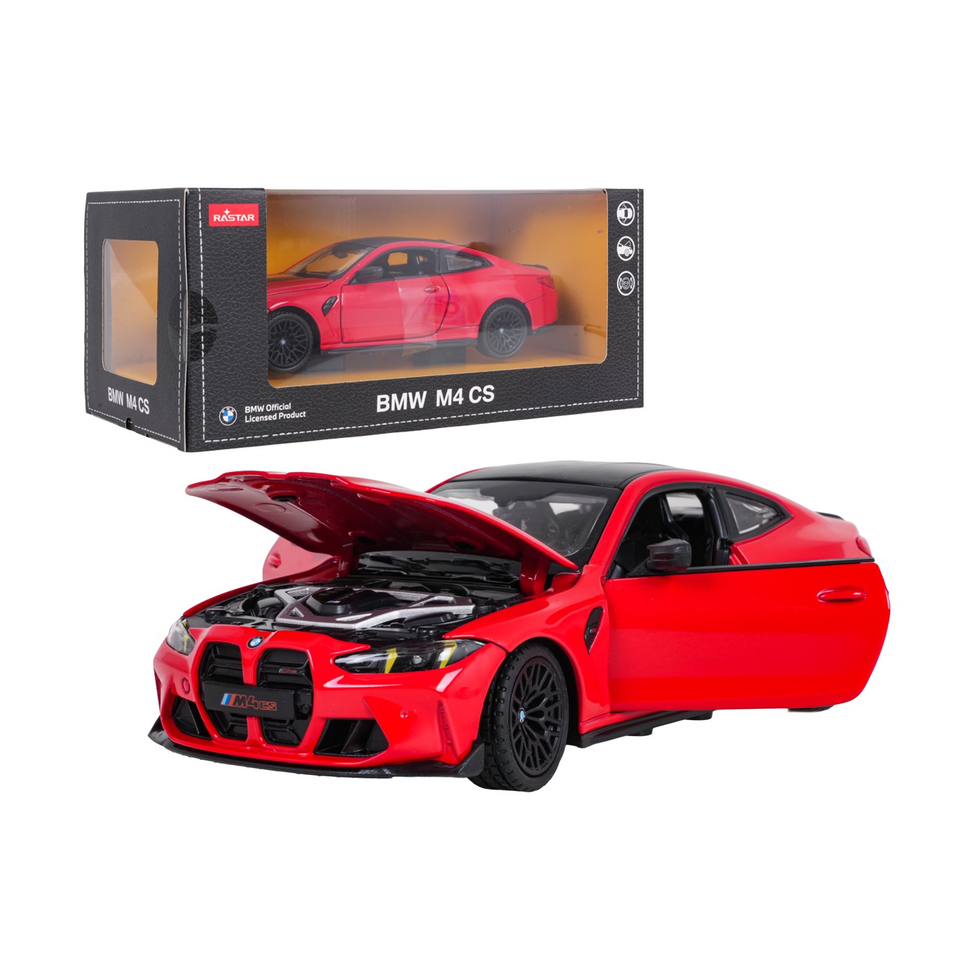 Metal Car 1:24 BMW M4 CS Red RASTAR
