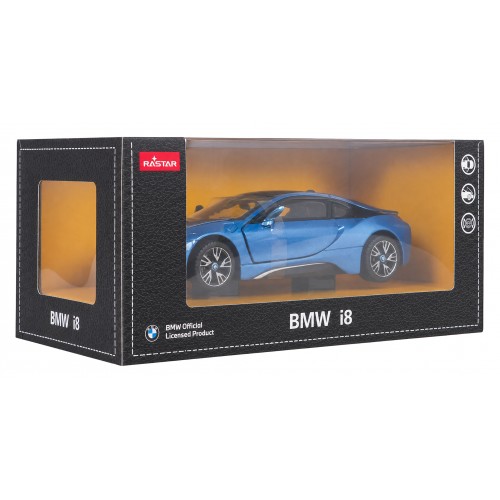Metal Car 1:24 BMW i8 Blue RASTAR