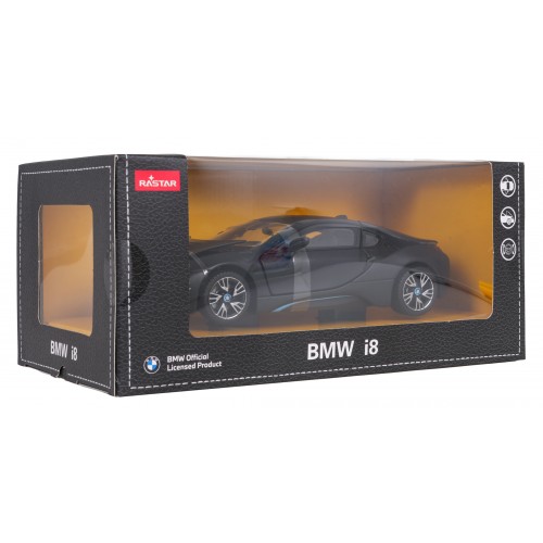 Metal Car 1:24 BMW i8 Black RASTAR