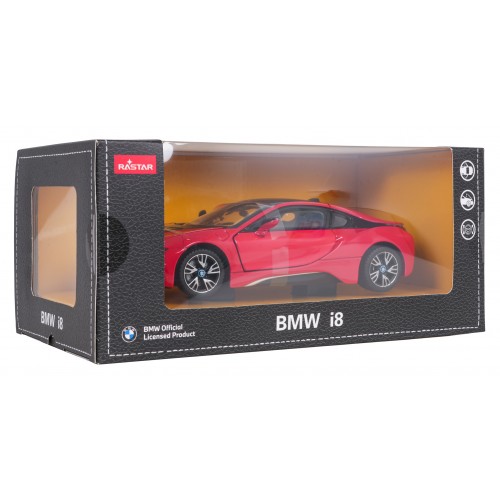Metal Car 1:24 BMW i8 Red RASTAR