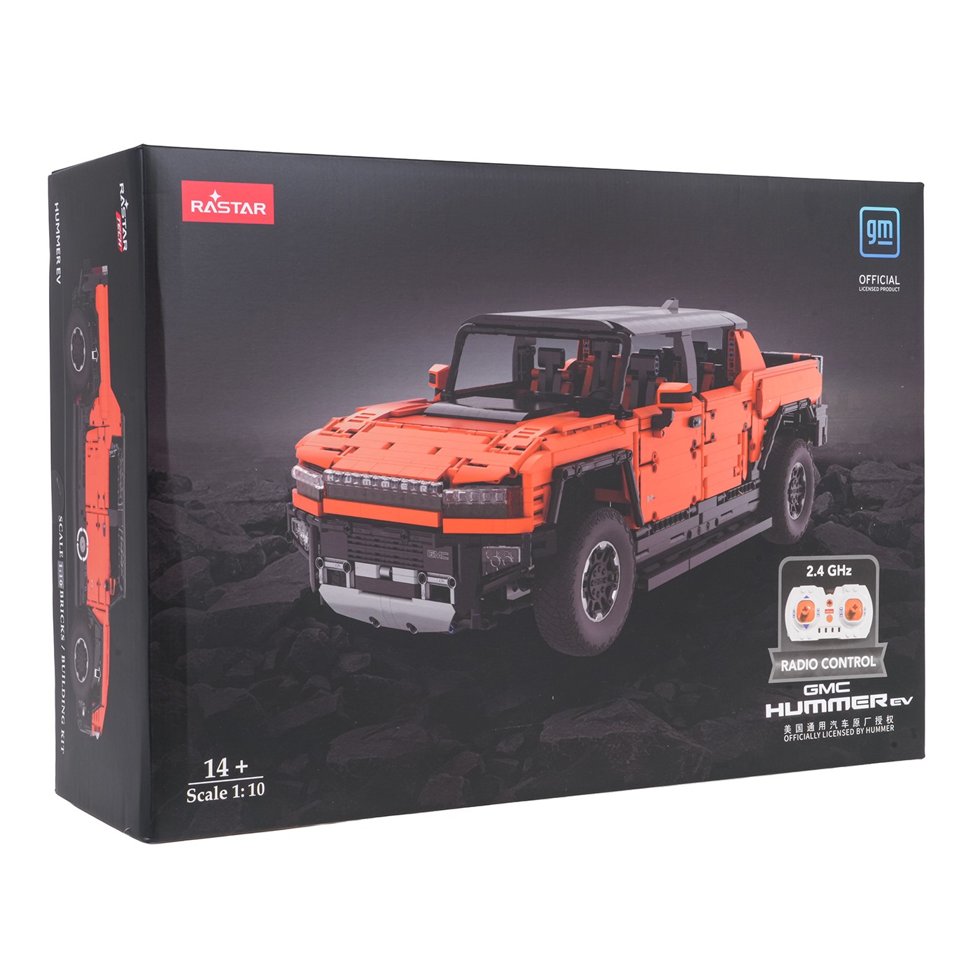 Blocks R/C Car 1:10 Hummer EV Orange RASTAR