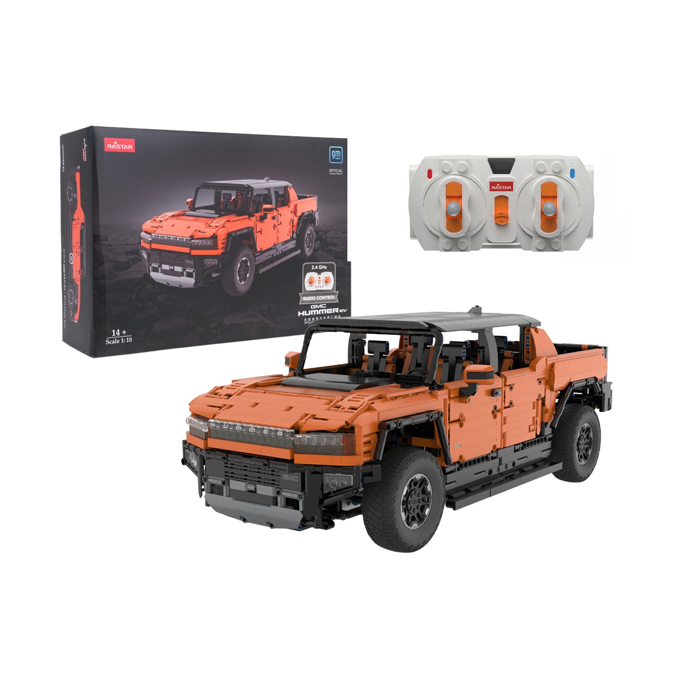 Blocks R/C Car 1:10 Hummer EV Orange RASTAR