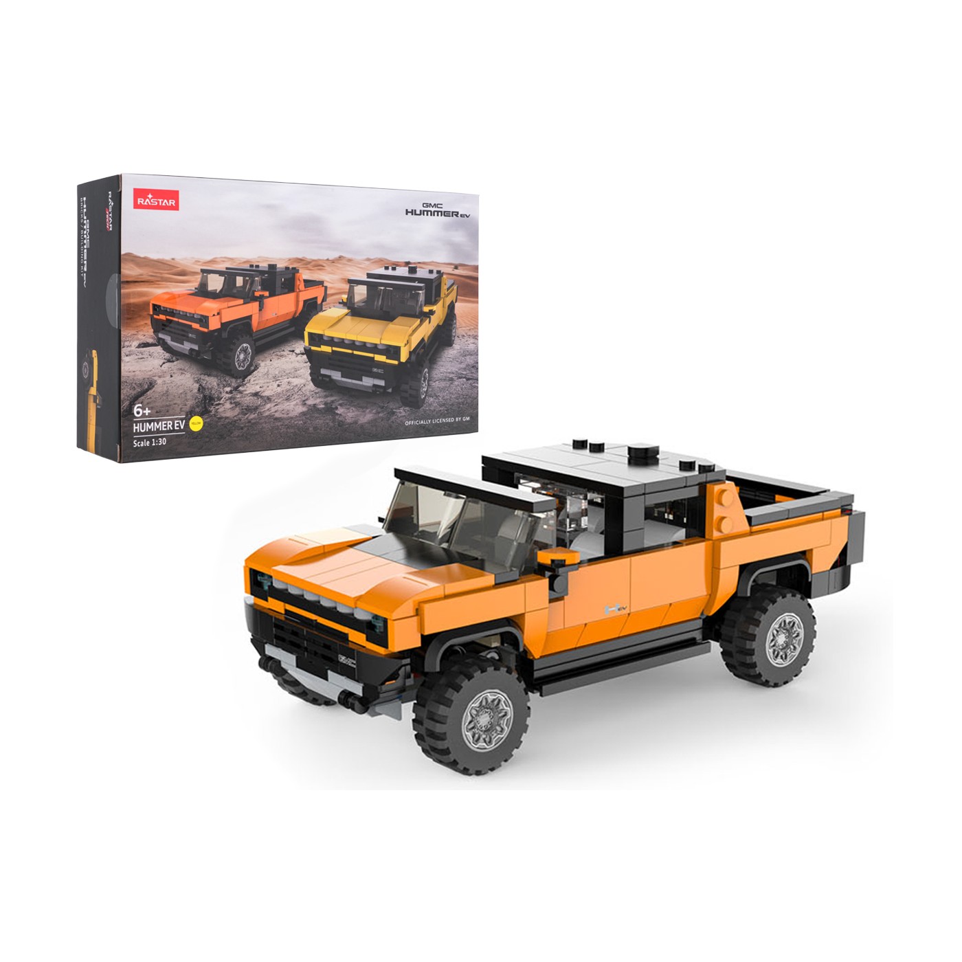 Blocks 1:30 Hummer EV Orange RASTAR
