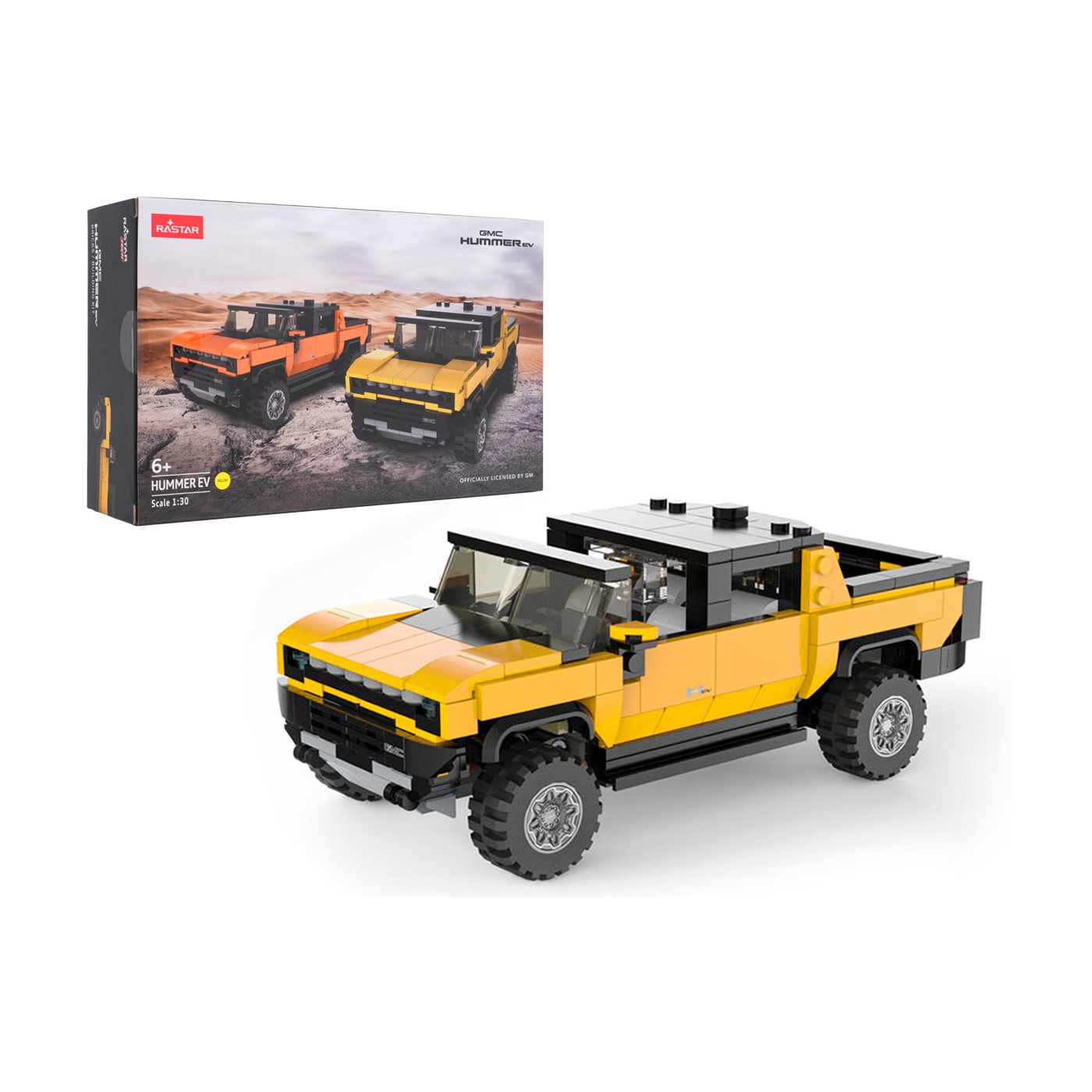Car Blocks 1:30 Hummer EV Yellow RASTAR
