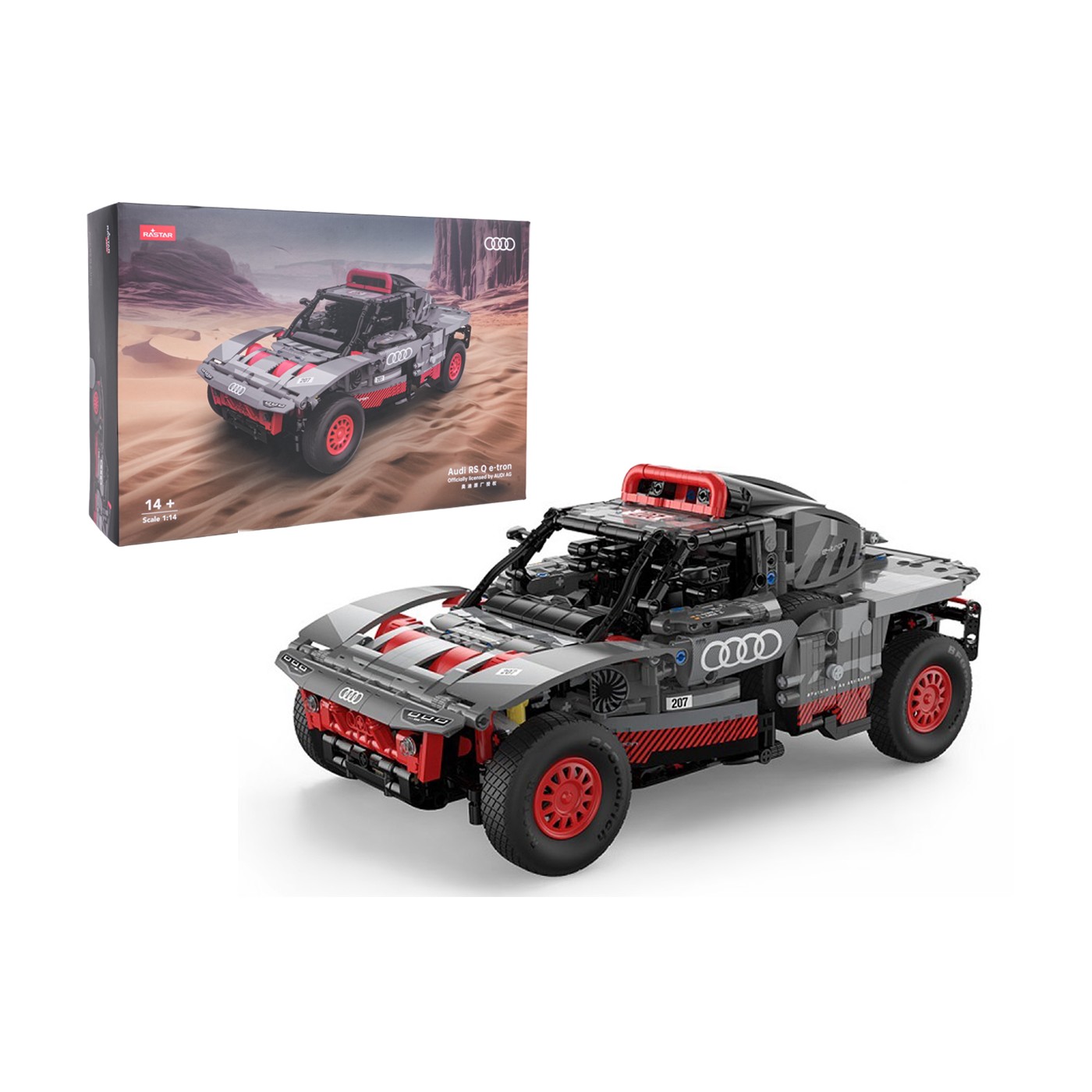 Car Blocks 1:14 Audi RS Q e-tron Gray RASTAR