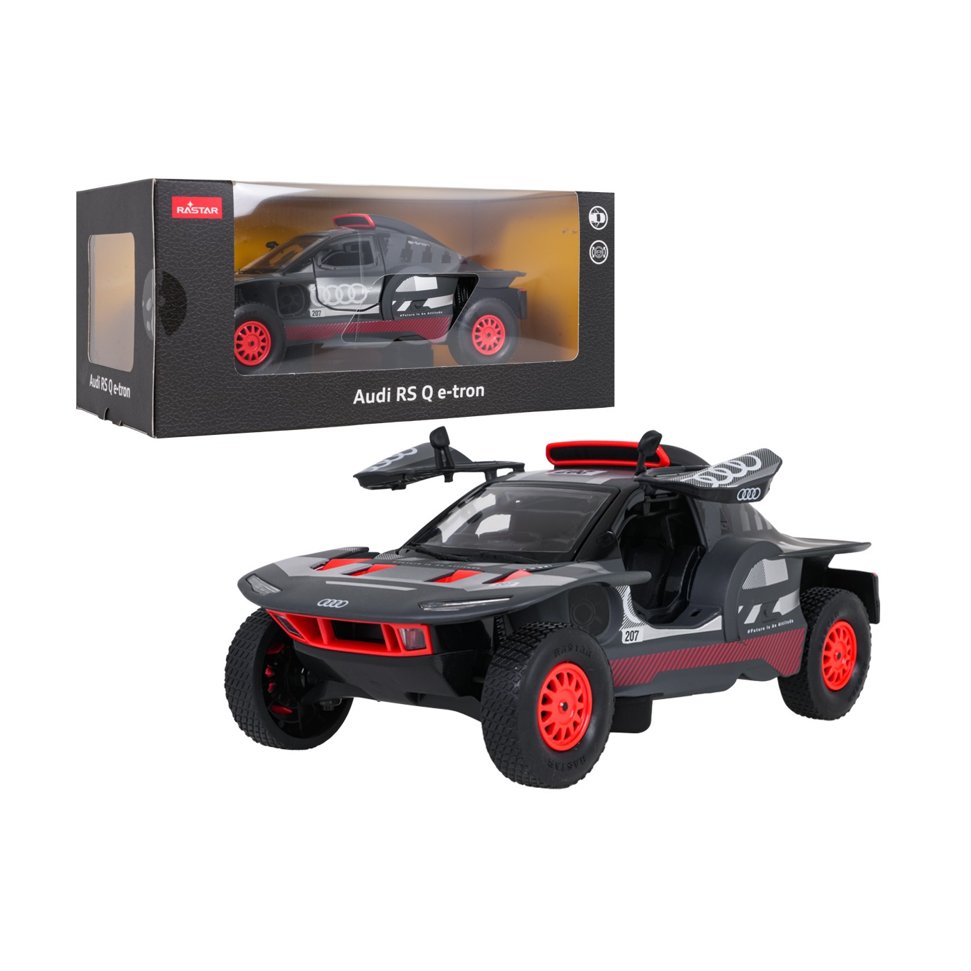 Metal Car 1:24 AUDI RS Q e-tron Gray RASTAR