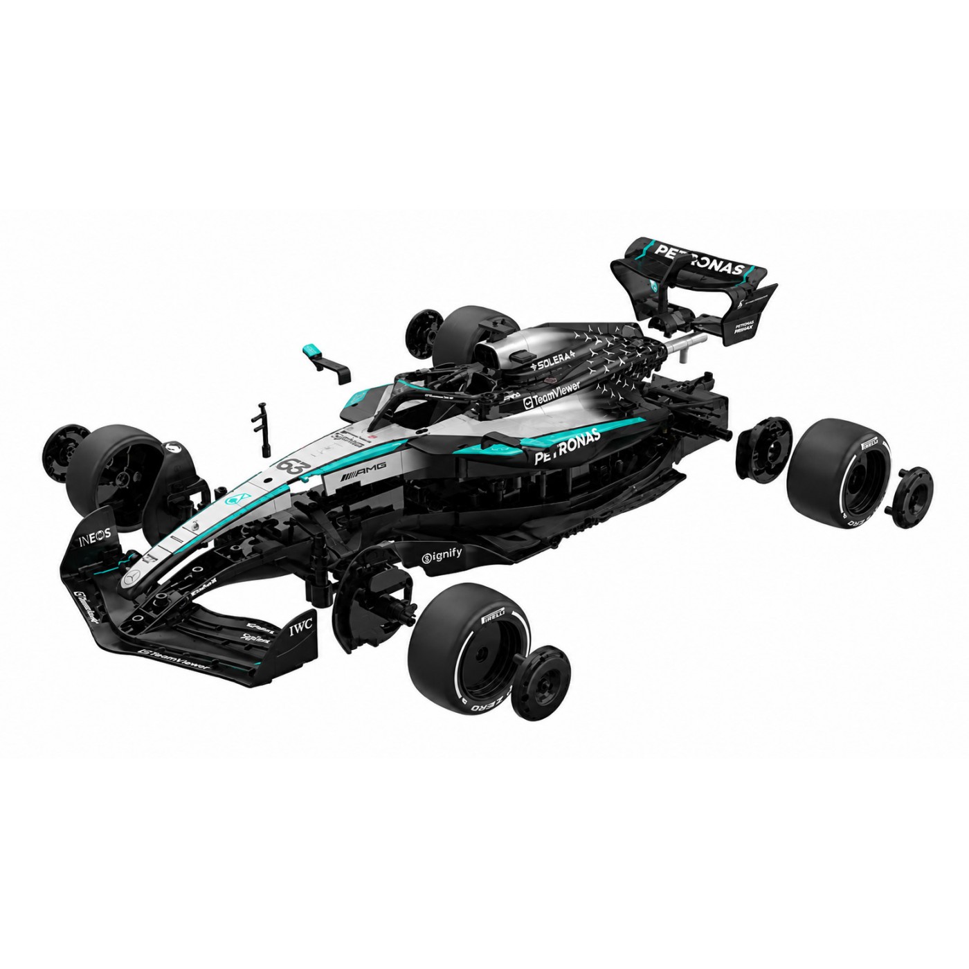 R/C car 1:16 Mercedes-AMG F1 W16 E Performance Building Kit Black RASTAR