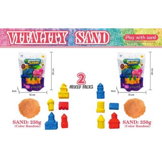 Coloured Kinetic Sand Red Castle + Accessories