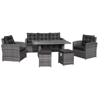 Garden Furniture Rattan High Table Gray