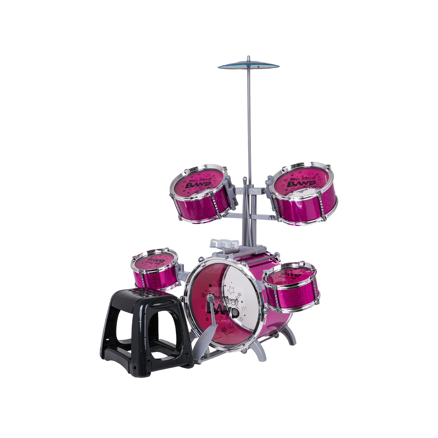 Large ROCK BAND Drum Set – Pink